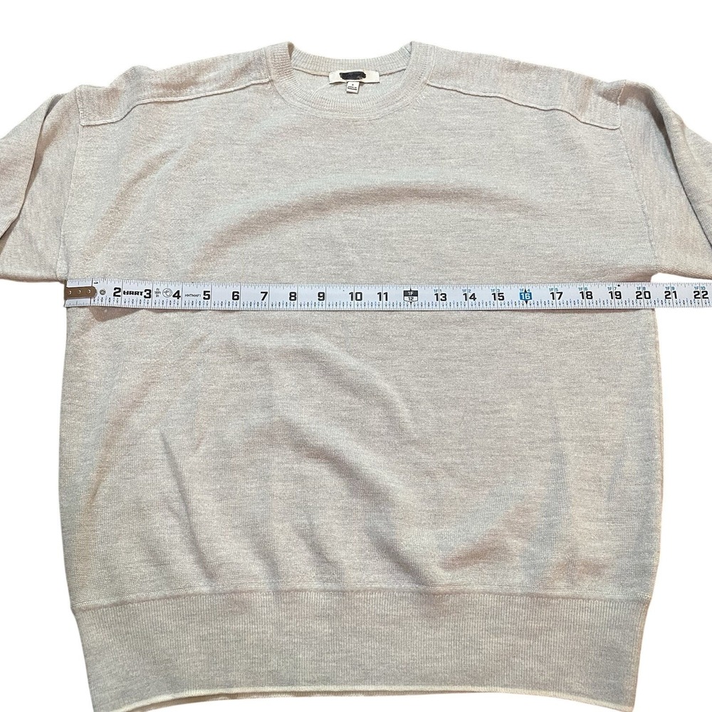 Madewell NWT Women's 100% Merino Wool Light Gray Crewneck Pullover Sweater Small - Picture 6 of 7